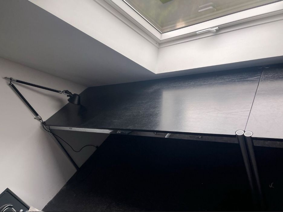 Usm haller biurko czarne 200x75