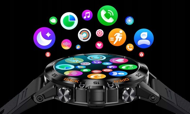 Smartwatch Męski Zegarek K52 360x360 Rozmowy Menu Pl Wodoodporny Sport
