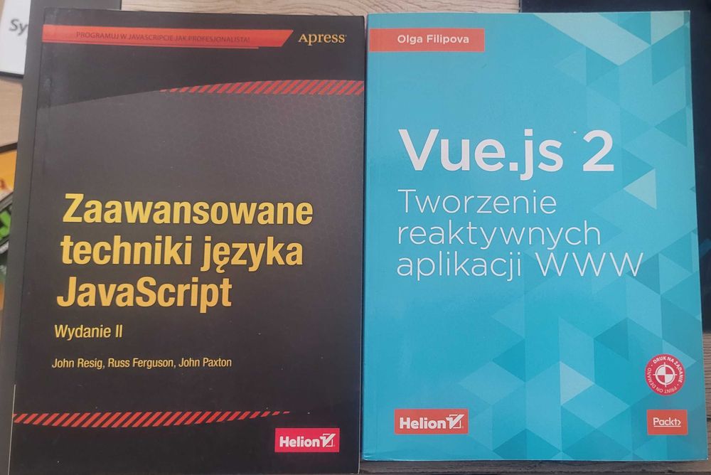 Programowanie JavaScript: JS, node, jQuery, Angular, Vue, AJAX(12szt.)