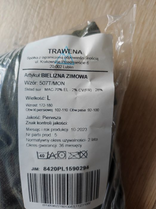 Bielizna zimowa 507T/ MON