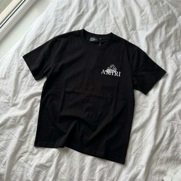 Футболка Amiri Angel | амірі ангел | амири ангел | T-shirt Amiri | чорна біла | черная белая | black white | S M L XL | tee оверсайз унісекс