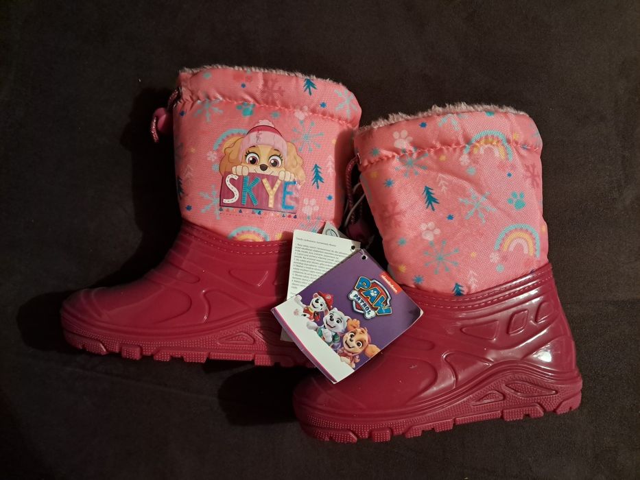 Kalosze 27 ocieplane gumiaki śniegowce psi patrol nowe