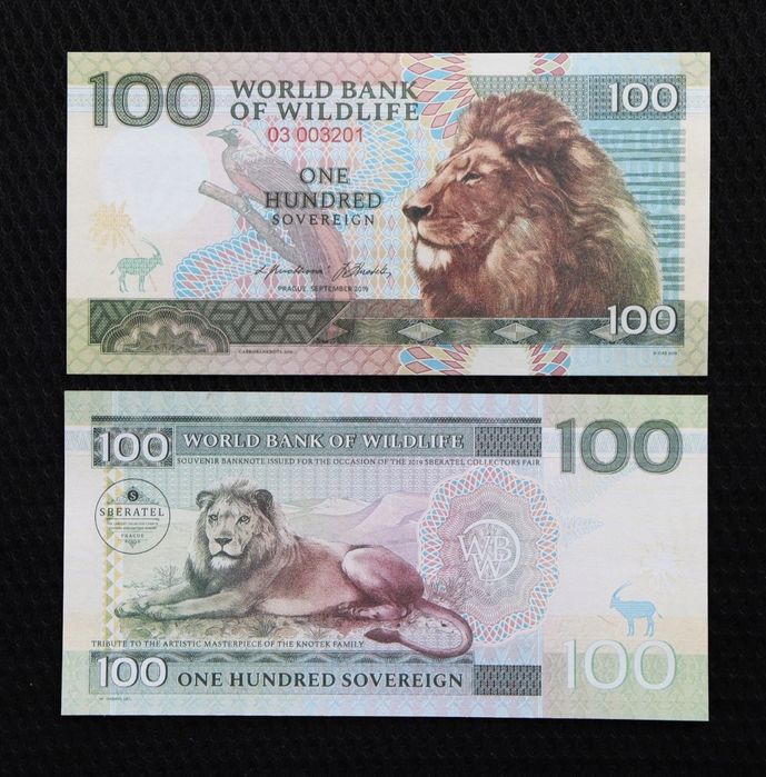 Banknot Kolekcjonerski 100 Sovereign 2019 Gabris UNC UV prezent