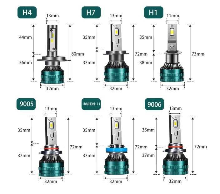 Lampadas led H7 9005 HB3 9006 HB4 H1 H11 H8 H9 d1s d2s d3s