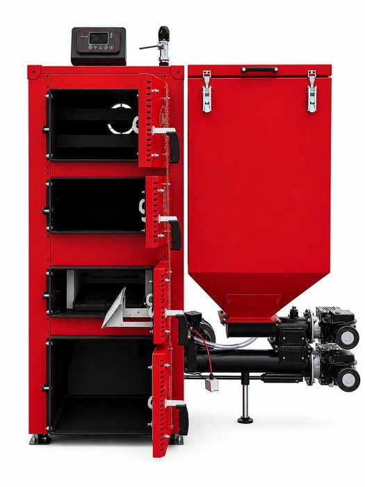 Piec piece 4w1 pellet groszek drewno węgiel 10kw 60-100m2 HIT GRATIS