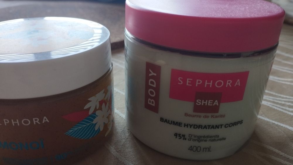 Boiões Sephora esfoliante e hidratante