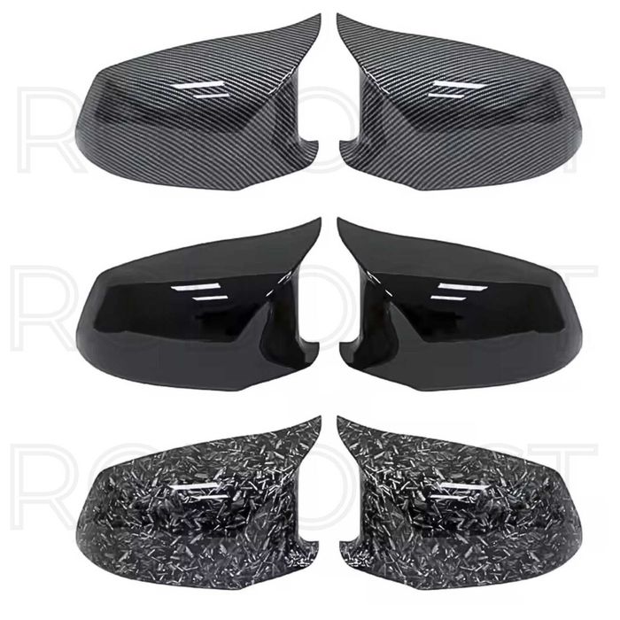 Накладки зеркал BMW E/F/G Серия М стиль Черный глянец/Карбон/Кованный