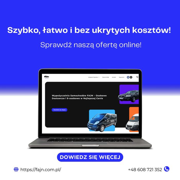 Opel Insignia kombi - Wynajem, Kaucja TYLKO 100! – FAJN Wypożyczalnia