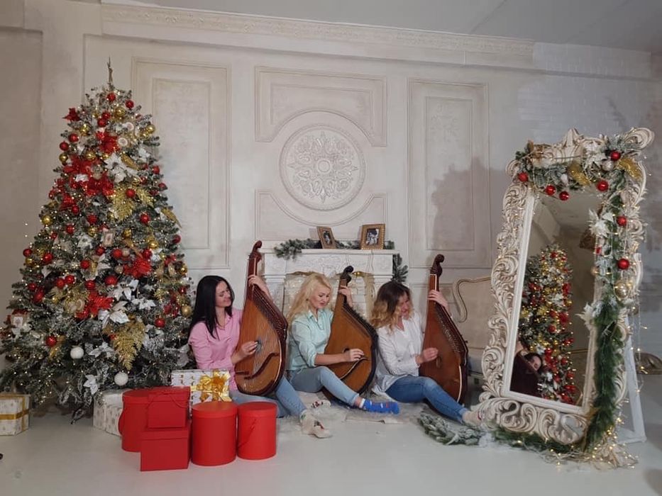 Жива музика на новий рік, Різдво, новорічні свята, бандуристи