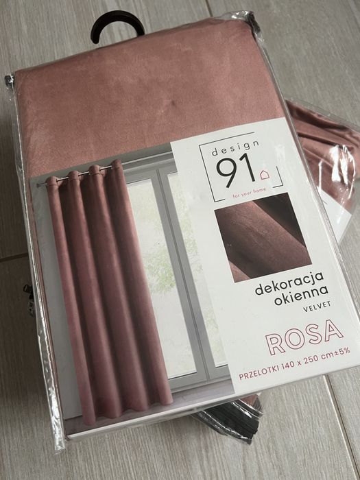 Zasłony Nowe Welvetowe pudrowy róż 140x 250