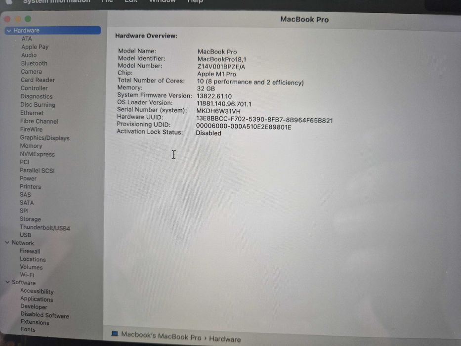 MacBook Pro 16" M1 Pro | 32GB RAM | 512GB SSD