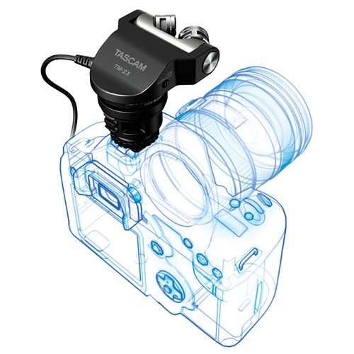 TASCAM TM-2X микрофон для камер и телефонов накамерная видеосъемка