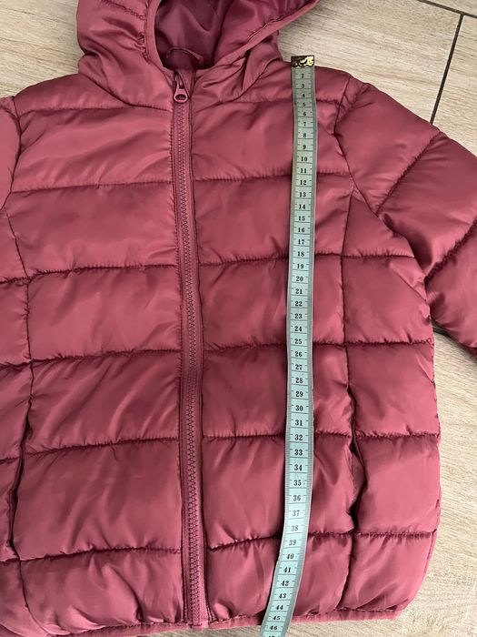 Дитяча демісезонна стьобана куртка для дівчинки Sinsay Темно-рожева