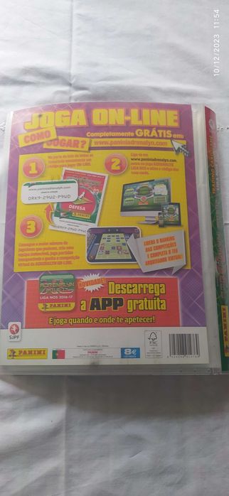 Caderneta Panini INCOMPLETA cartas Adrenalyn XL Liga Nos 2016-17