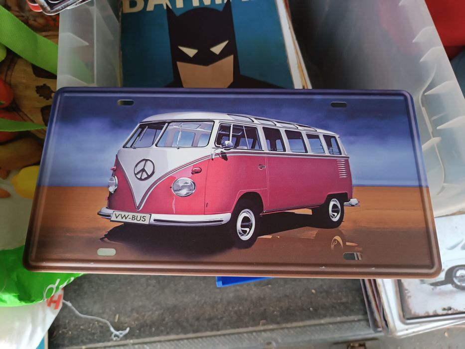 Placa em metal decorativa tipo matrícula