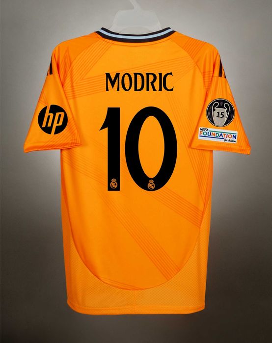 Koszulka i spodenki Real Madryt 24/25 wyjazdowa MODRIC 10 Liga Mistrzów rozmiar 22 wysyłka 24 komplet strój