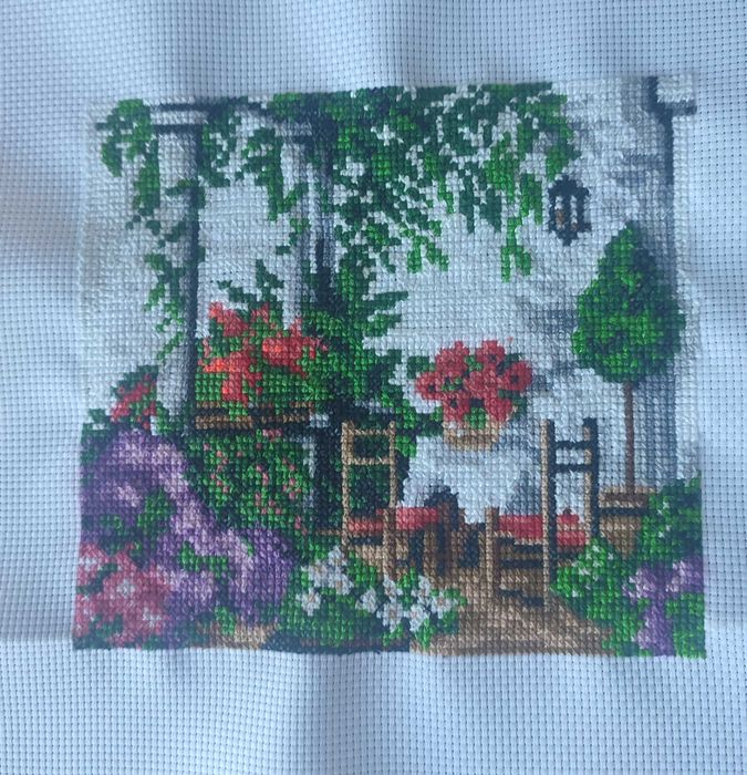 Bordado ponto cruz completo