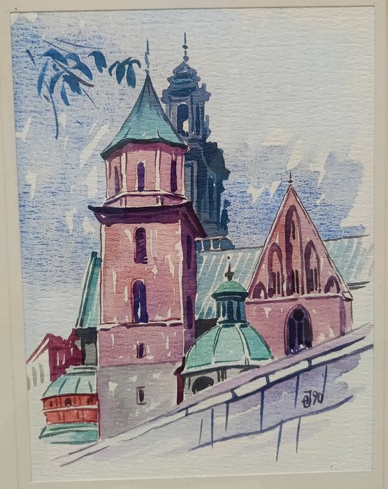 Akwarela sygnowana okazja 43cm x 33cm