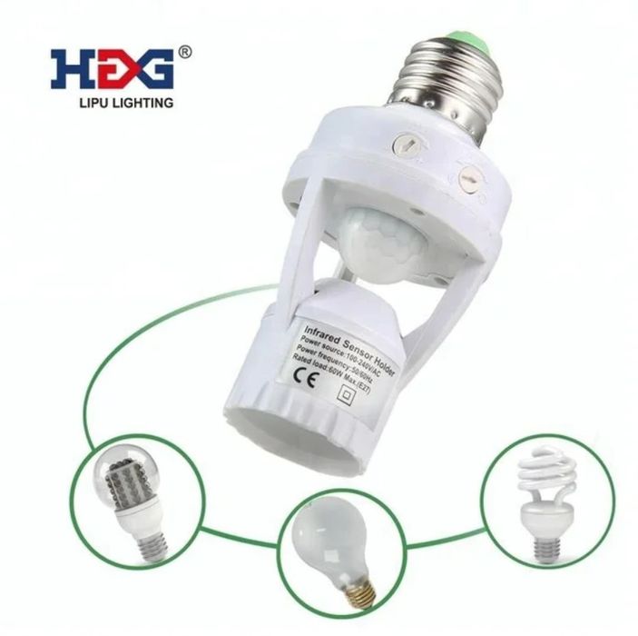 CASQUILHO de lâmpada com sensor de ligação