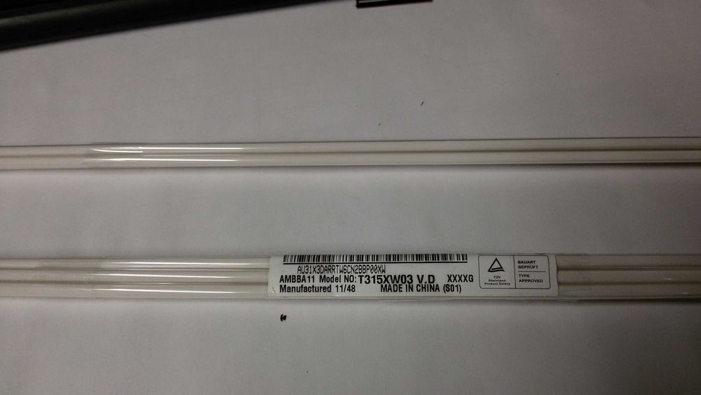 kit completo e original de lampadas para painel t315xw03 v.d