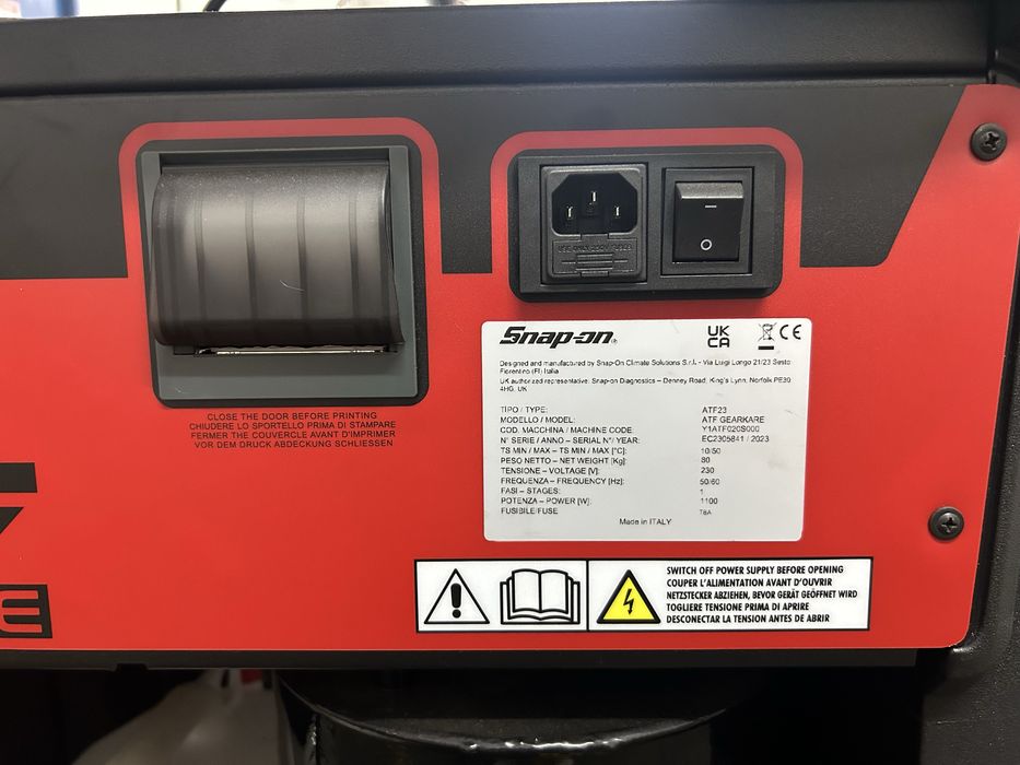 Máquina de Troca de Óleo de Caixa Automática Snap-on ATF23 – 3.000€ (Negociável)