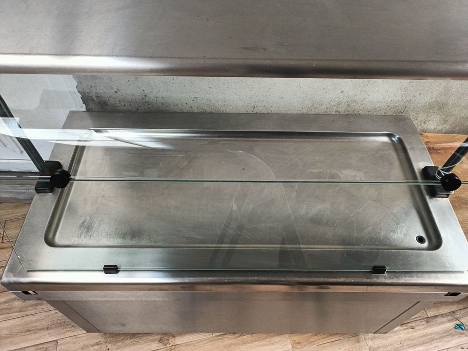 Expositor/vitrine bancada de frio para peixes