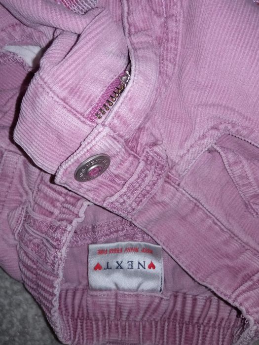 Liliowa fioletowa sztruksowa spódniczka z motylkami 98-104