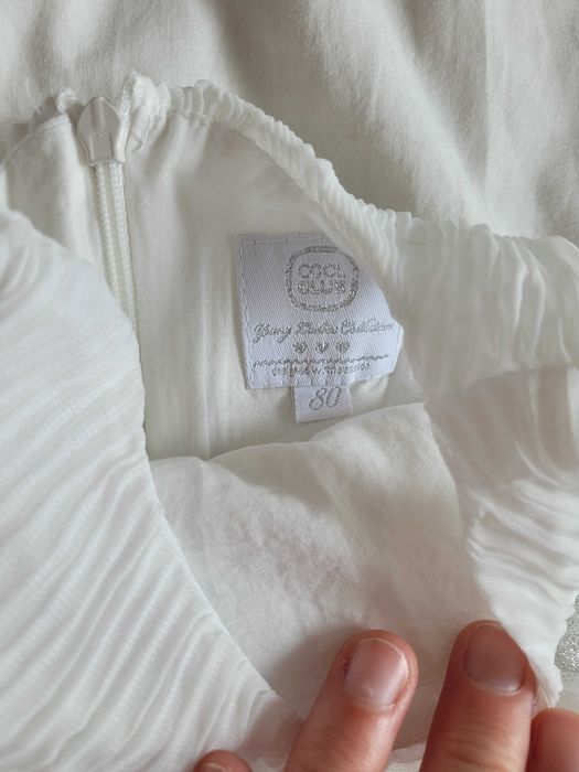 Sukienka biała chrzest komunia Smyk 80