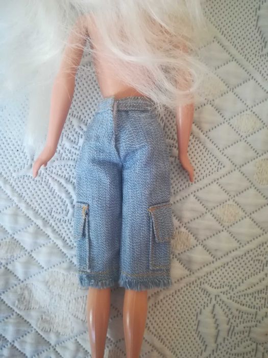 Calções de ganga para Boneca