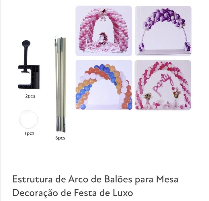 NOVOS Arco de chão para balões, Arco de mesa para balões