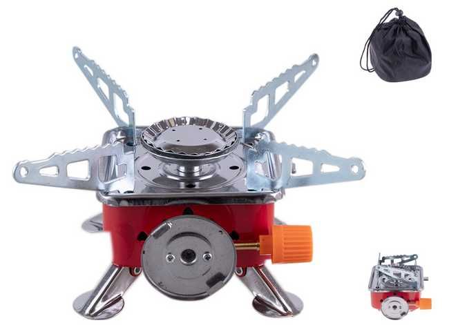 Портативная газовая плита под баллон с пьезоэлементом