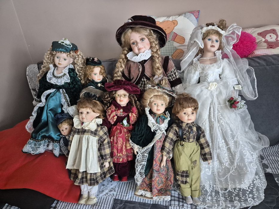 Zestaw lalki porcelanowe super stan