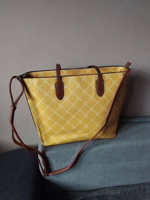 Nowa torebka ze skóry ekologicznej żółta firmy Tamaris