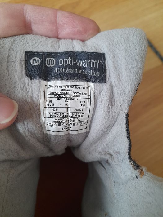 śniegowce damskie Merrell opti-warm white r39