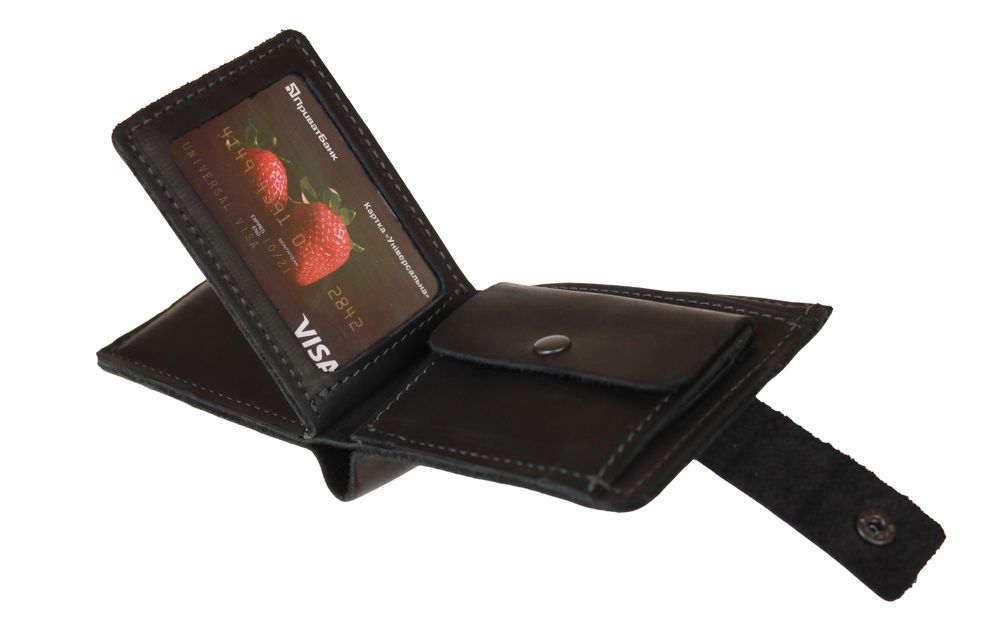 Гаманець чоловічий шкіряний маленький SULLIVAN gm6-1(10) чорний