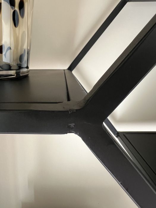 Estante metal preto 90x35x180 cm