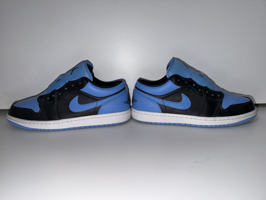 Ténis Nike Air Jordan 1 Low azul e preto original