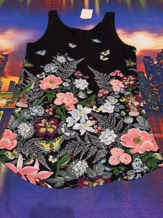 Яркая летняя легкая Asos майка для беременной трапеция