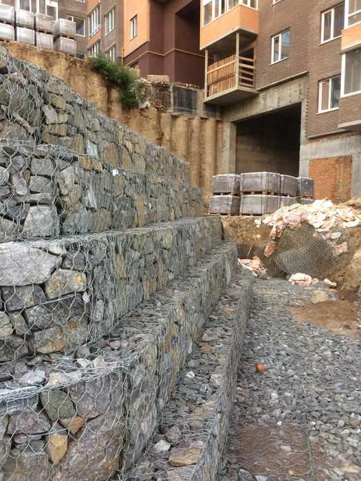 Габион Габіон плетений Сітка габіонна будівельна з доставкою виробник