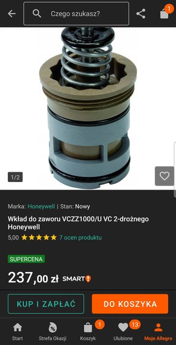 Wkład zawór Honeywell 2-drożny