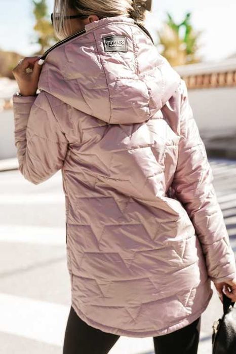 Kurtka pikowana kaptur