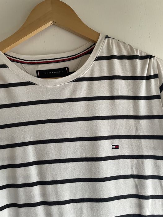 T-shirt Branca Riscas Tommy Hilfiger