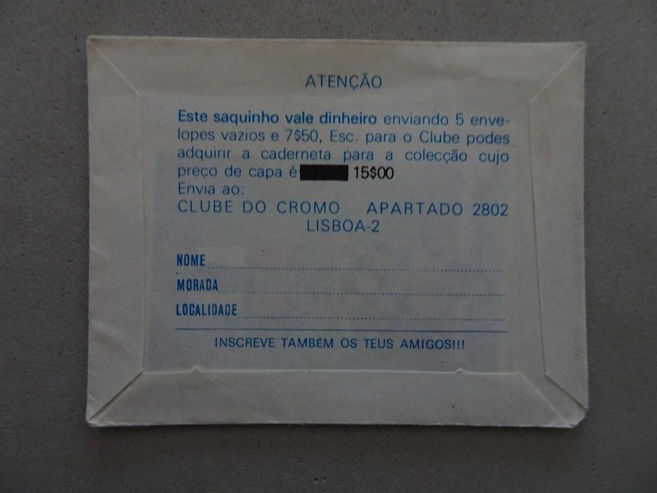 Carteira futebol cromos fechada 1ª divisão nacional 75/76