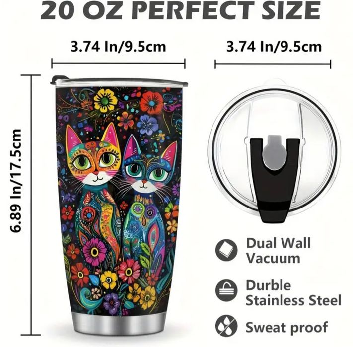 Kubek termiczny ze stali nierdzewnej w stylu Vintage Pojemność 600 ml