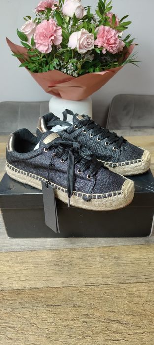 NOWE buty espadryle damskie Replay rozmiar 39 wkładka 25 cm czarne