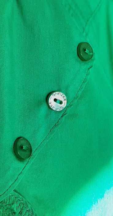 Koszula,zielona,guziki,krótki rękaw,Snazee