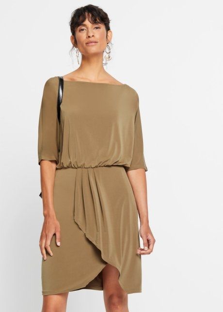 Sukienka śliska oliwkowa ^44/46