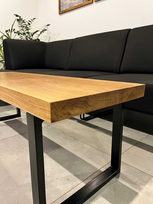 Stół stolik kawowy ława loft - dąb lite drewno monolit
