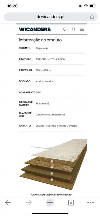 Pavimento Wicanders - Topo de Gama Wood Essence - D886003 Platinum Chalk Oak