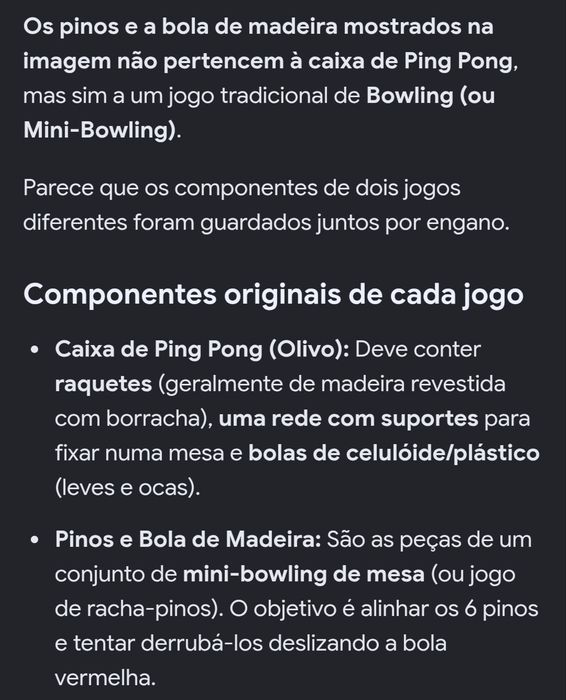 Dois jogos ping Pong e bowling